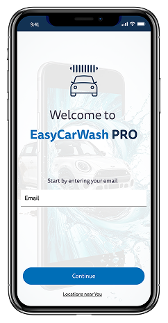 EasyCarWash PRO sign-in screen