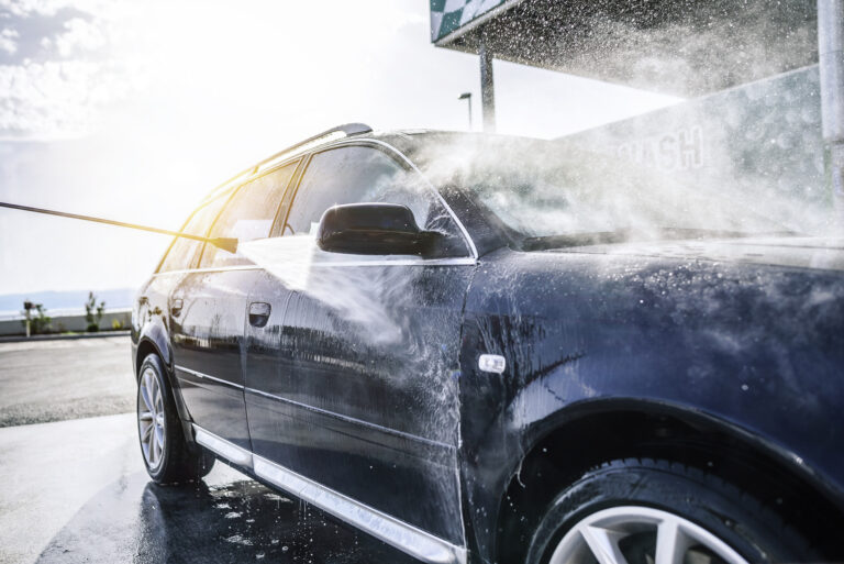 Jetwash, a car in a self-service car wash